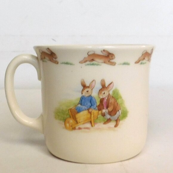 Royal Doulton Bunnykins English Child's Dinnerware Bowl Plate Cup Vintage - Picture 9 of 9